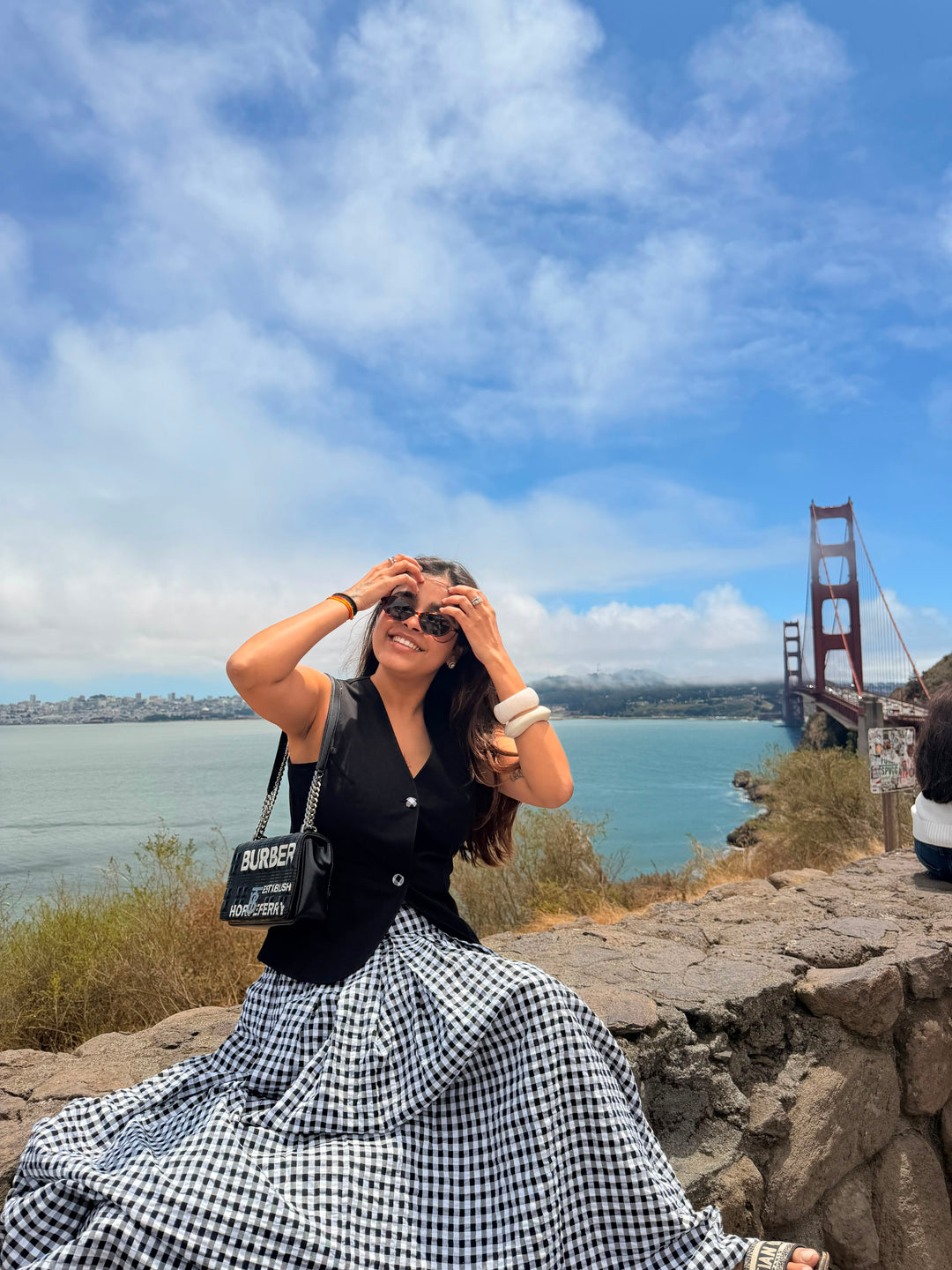 Firenze Gingham Coord Set - Black (As Seen on Kamya Gupta)