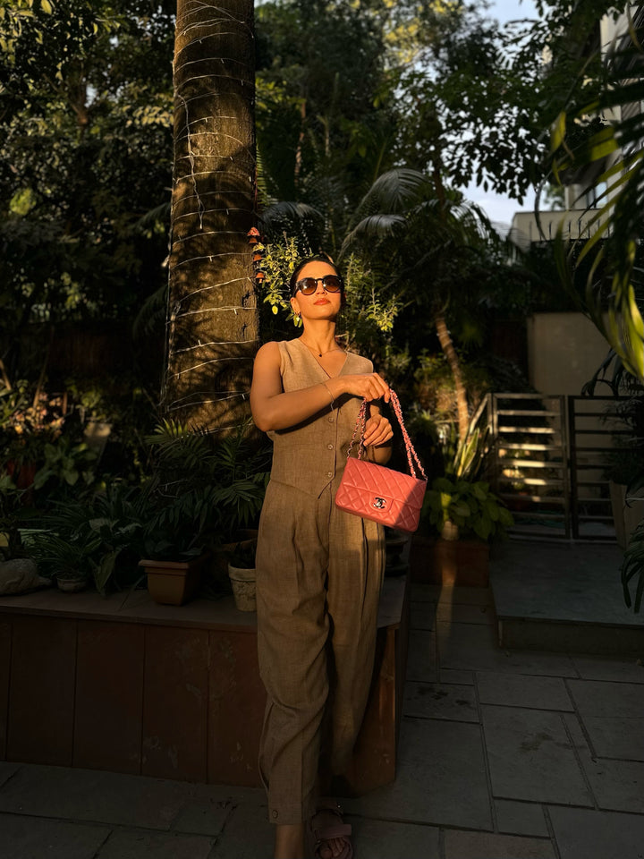 Camille Coord Set - Sand (As Seen On Mehak Bakshi)