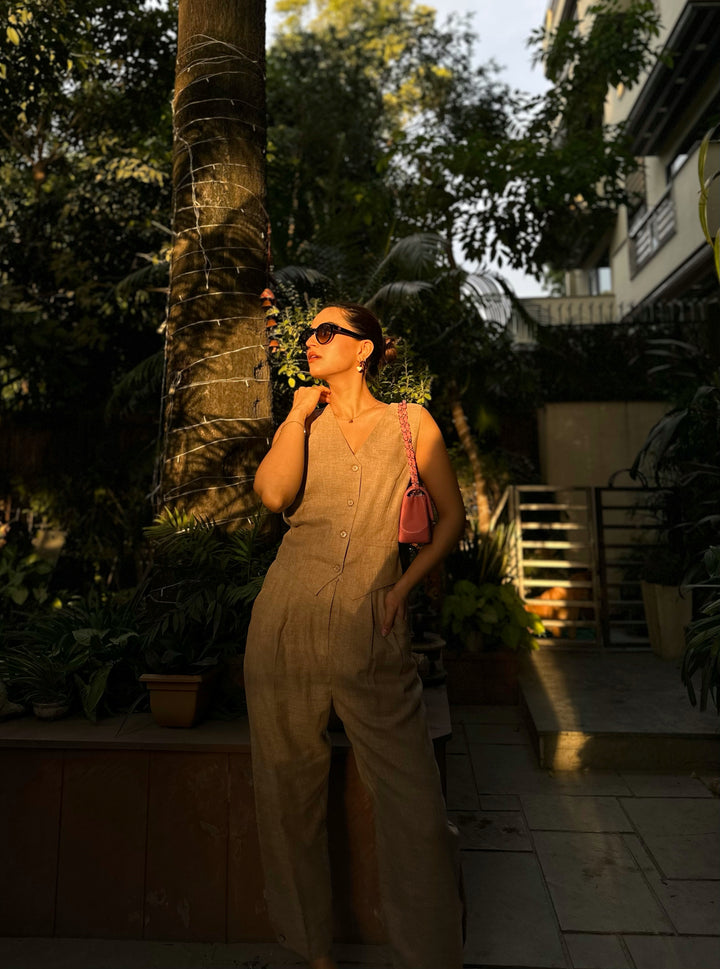 Camille Coord Set - Sand (As Seen On Mehak Bakshi)