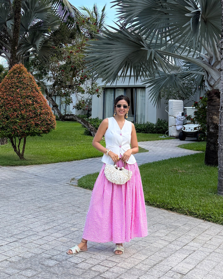 Firenze Gingham Co-ord Set (As Seen On Sneha Adwani)