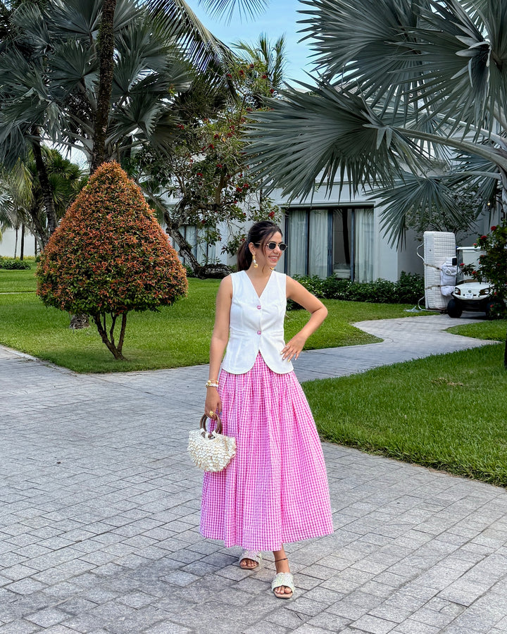 Firenze Gingham Co-ord Set (As Seen On Sneha Adwani)