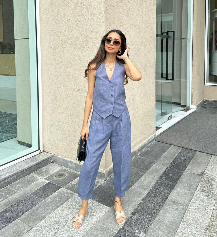 Camille Coord Set - Arctic Blue (As Seen On Smridhi Sibal)