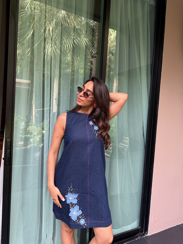 Fiora Denim Dress (As Seen on Charmie Sethi)