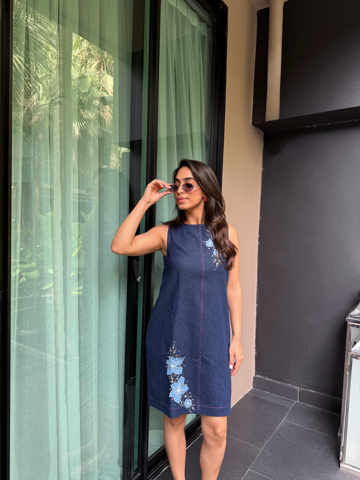 Fiora Denim Dress (As Seen on Charmie Sethi)