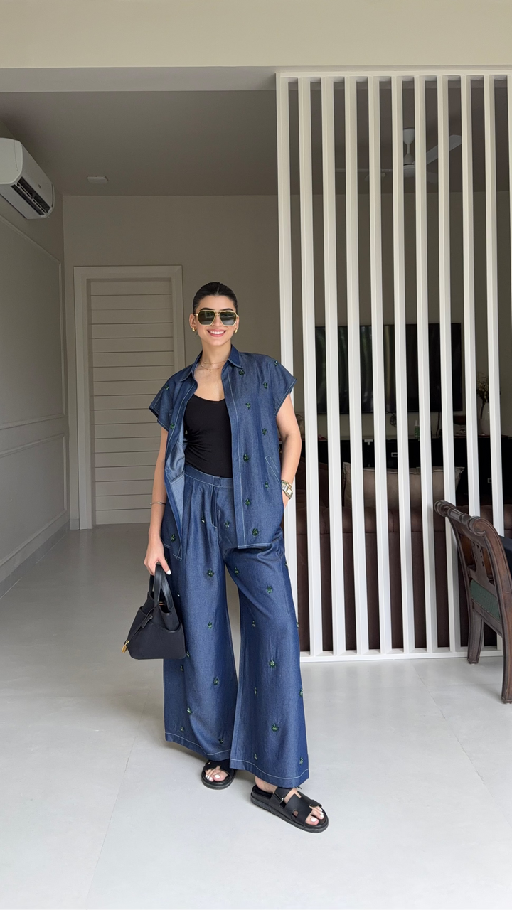 Aveline Denim Co-ord Set (As Seen on Seher Kochhar)