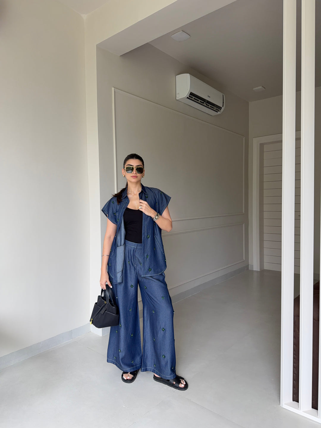 Aveline Denim Co-ord Set (As Seen on Seher Kochhar)