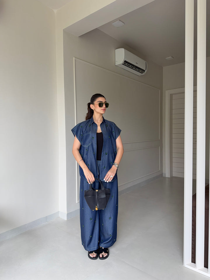 Aveline Denim Co-ord Set (As Seen on Seher Kochhar)