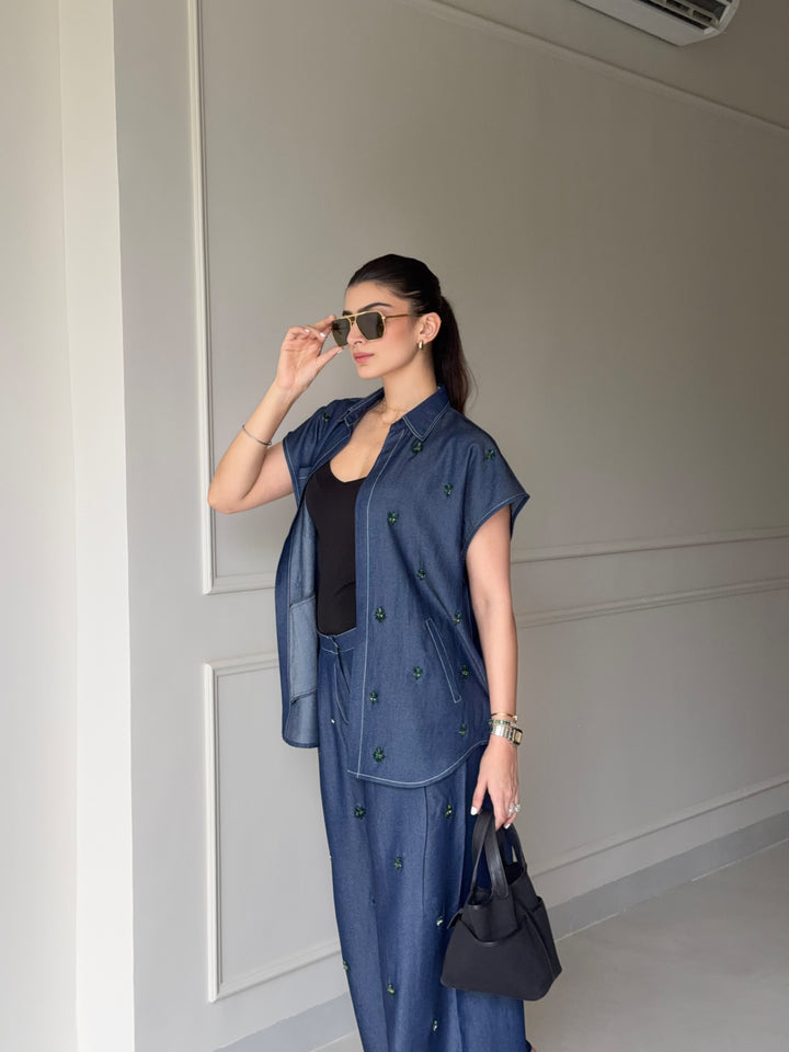 Aveline Denim Co-ord Set (As Seen on Seher Kochhar)