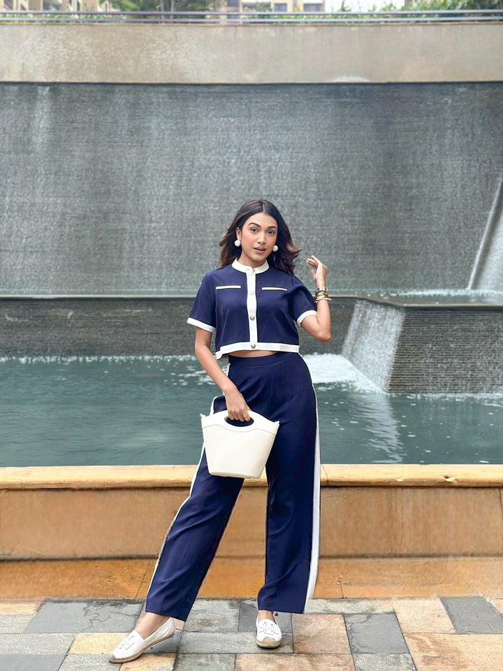 Bordeaux Coord Set - Navy Blue (As Seen On Cipia Artul)