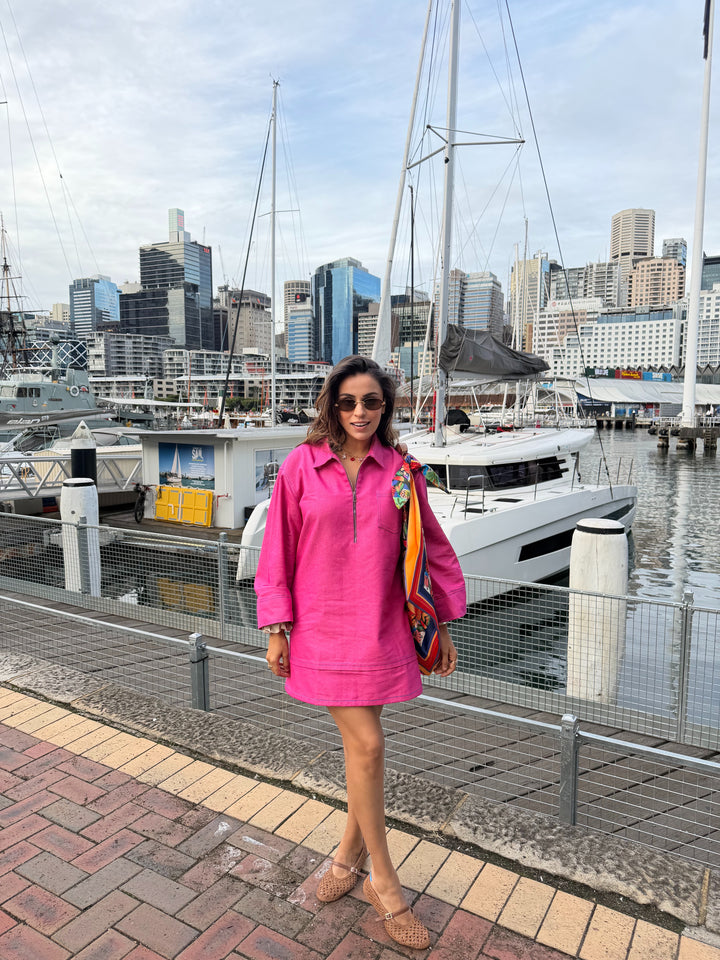 Jerry Denim Dress (As Seen on Ayesha Mehta)