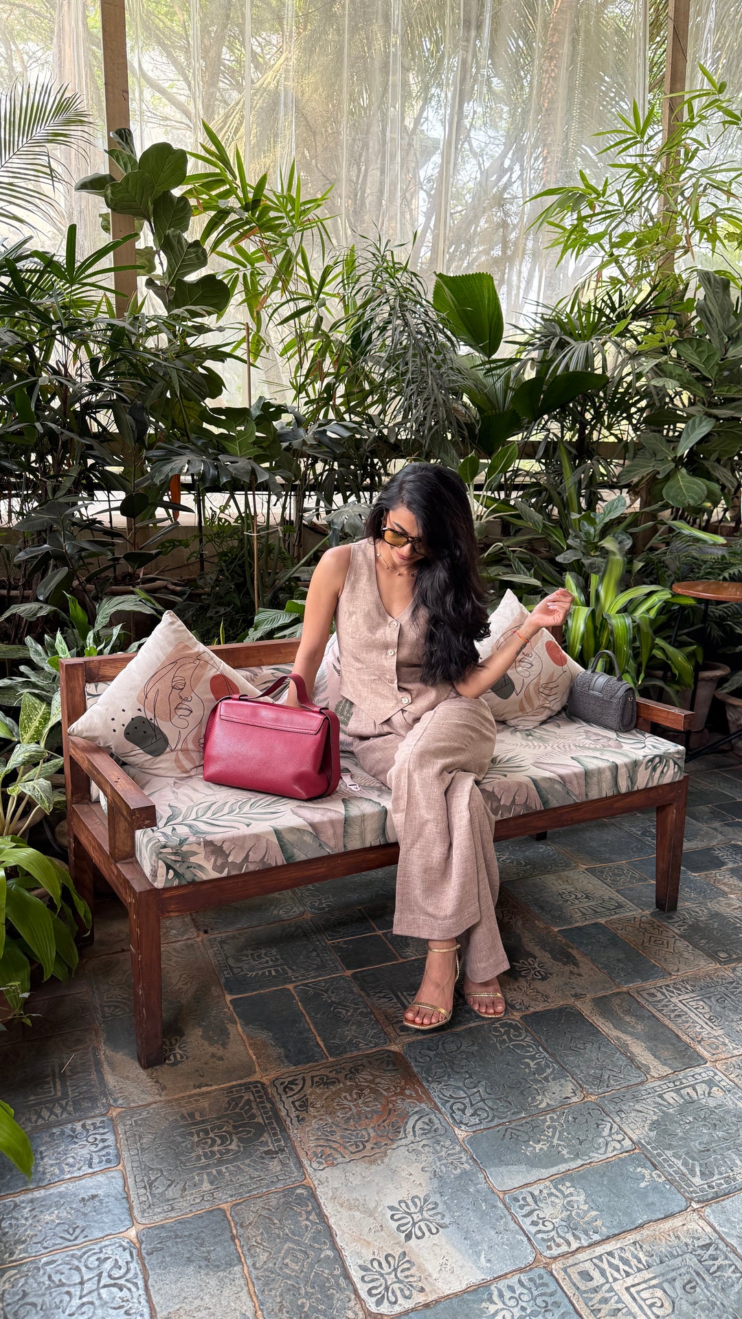 Camille Coord Set with Straight Pants - Sand (As Seen On Radhica Diwan)