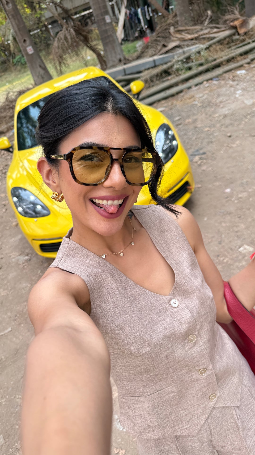 Camille Coord Set with Straight Pants - Sand (As Seen On Radhica Diwan)