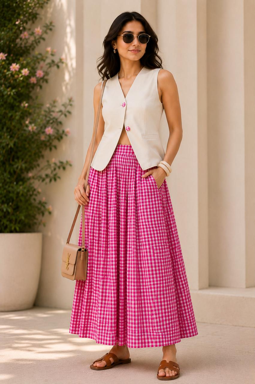 Firenze Gingham Co-ord Set (As Seen On Sneha Adwani)