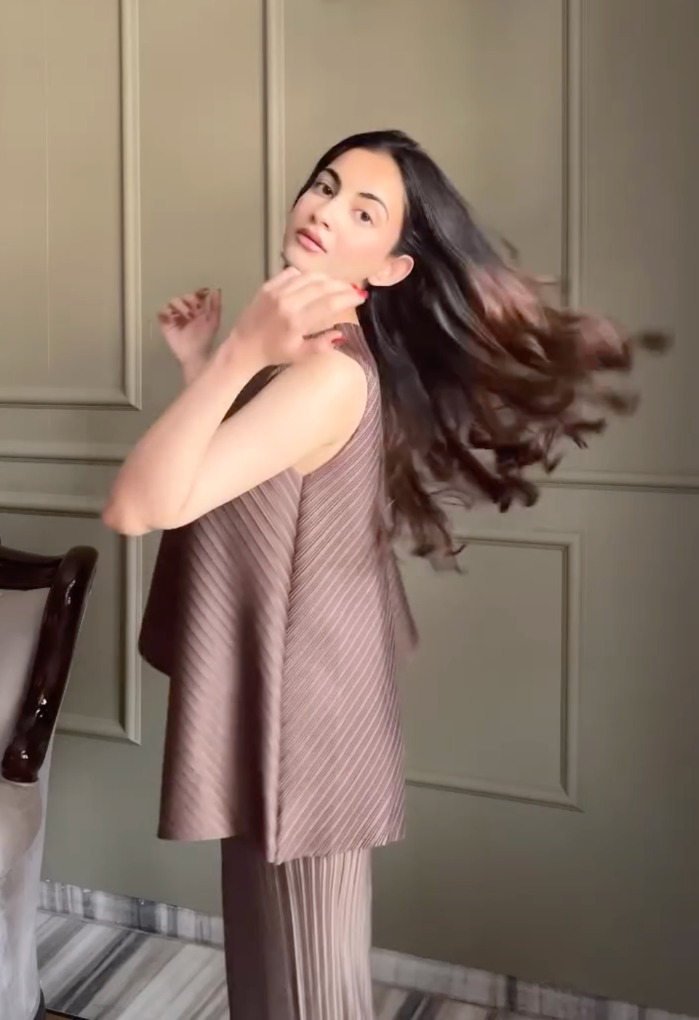 Murcia Pleated Coord Set (As Seen On Jannat Khurana)