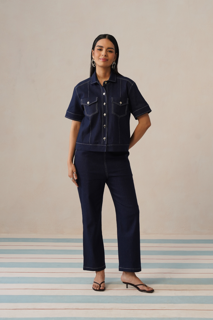 Midnight Stitch Denim Co-ord Set