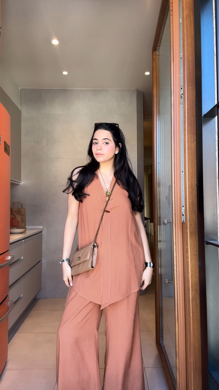 Sienna Pinstripe Co-ord Set (As seen on Ashween Sawhney)