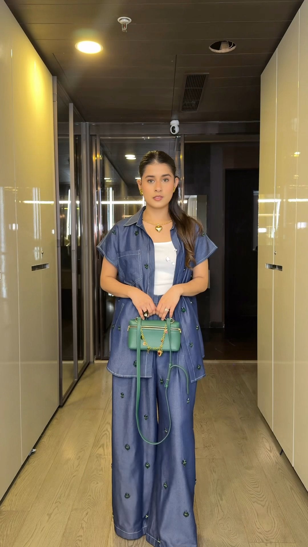 Aveline Denim Co-ord Set (As Seen on Rhea Kalra)