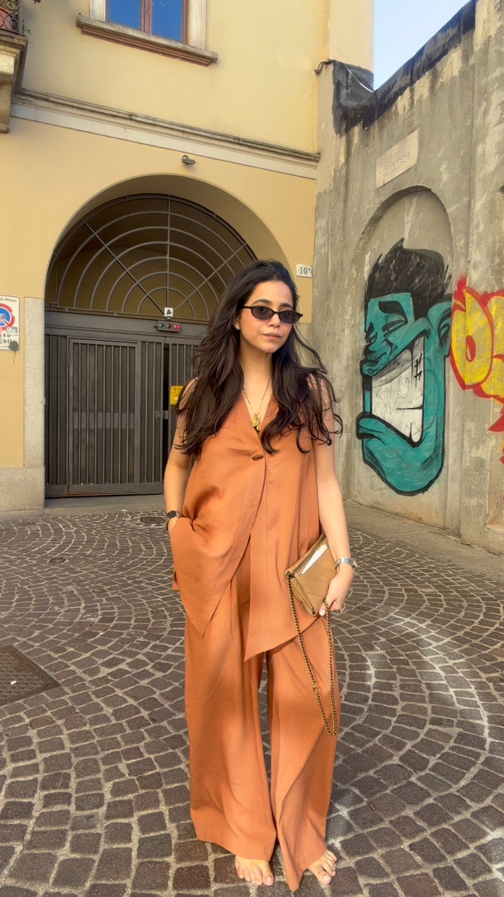 Sienna Pinstripe Co-ord Set (As seen on Ashween Sawhney)