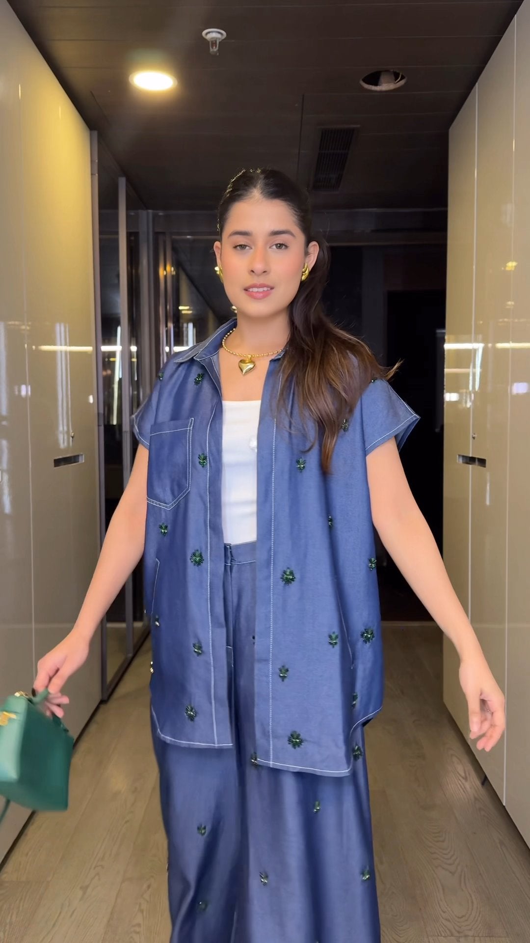 Aveline Denim Co-ord Set (As Seen on Rhea Kalra)