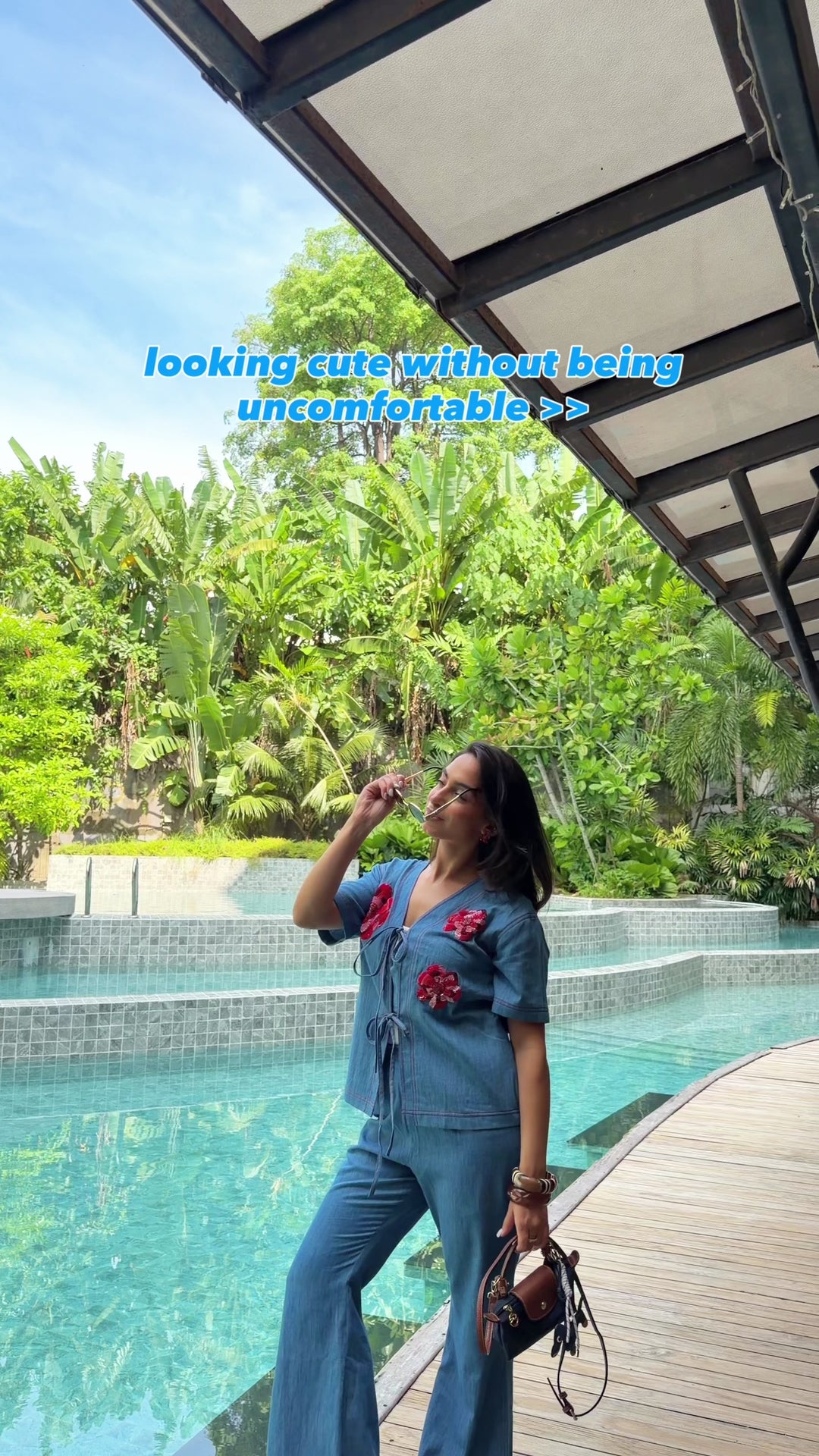 Scarlet Denim Co-ord Set (As Seen on Charmie Sethi)