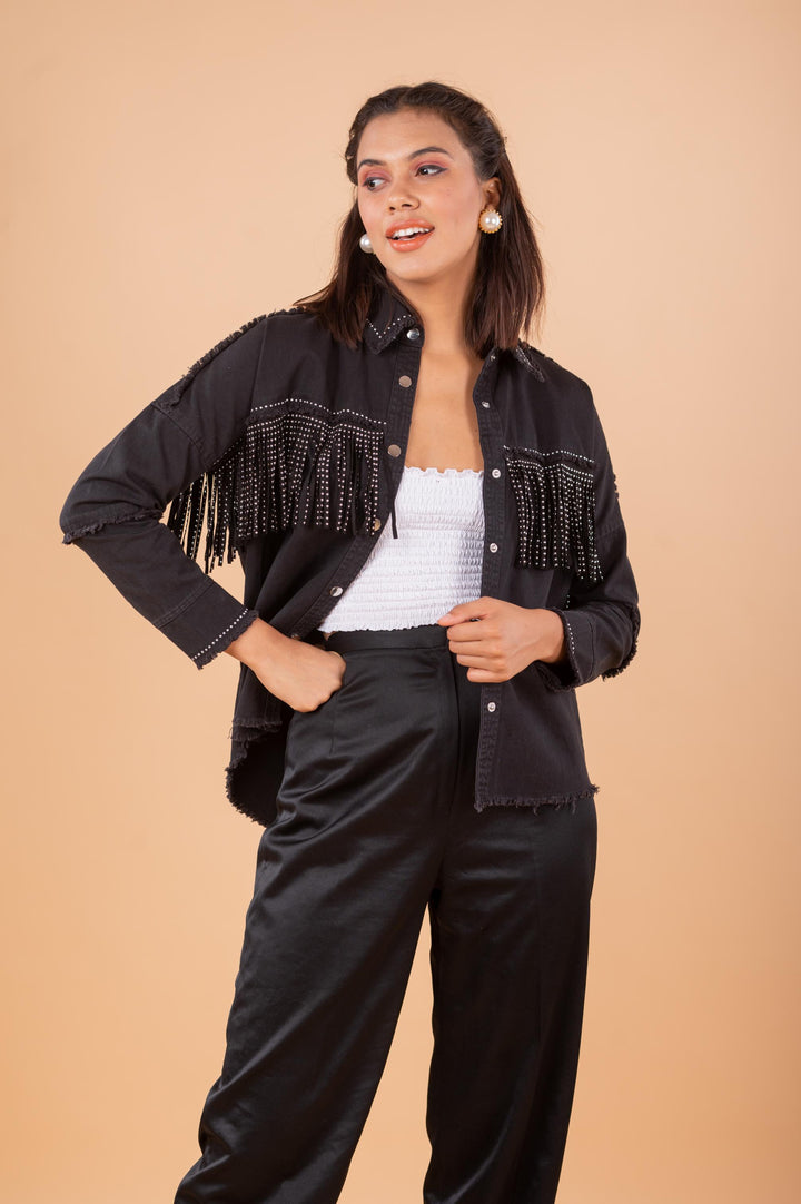 Missguided Fringe Jacket