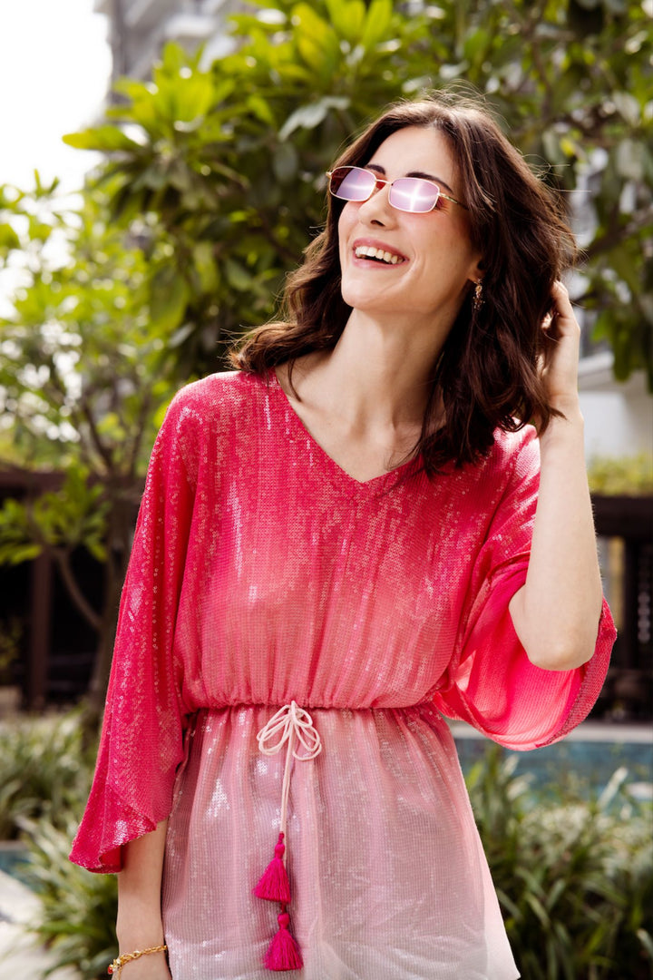 Shades Of Summer Kaftan (Pink)