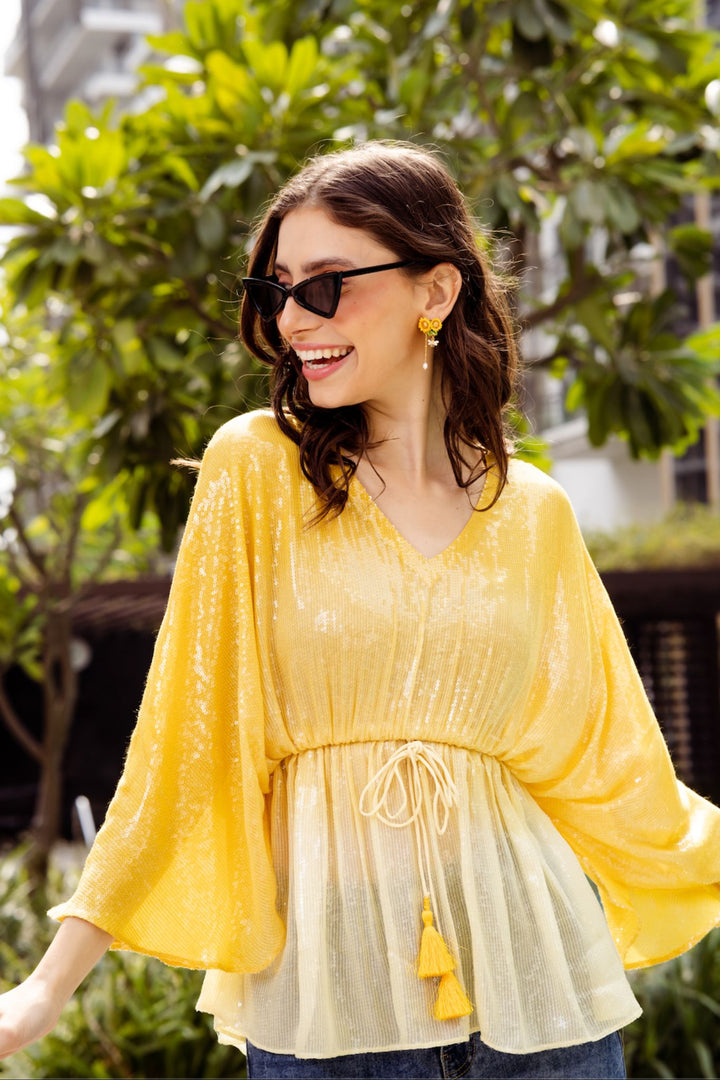 Shades Of Summer Kaftan (Yellow)