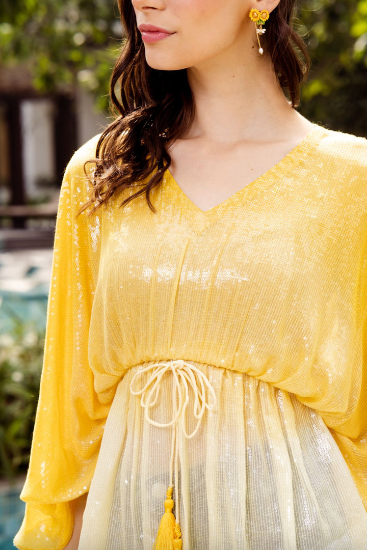 Shades Of Summer Kaftan (Yellow)