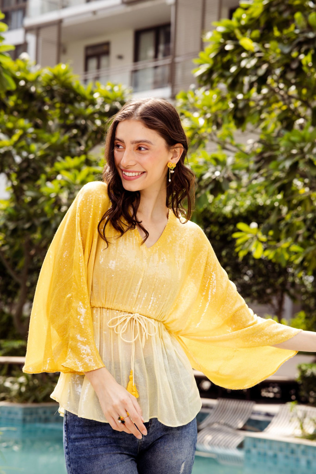 Shades Of Summer Kaftan (Yellow)