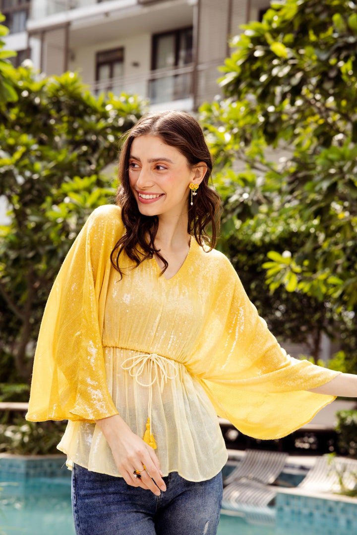 Shades Of Summer Kaftan (Yellow)