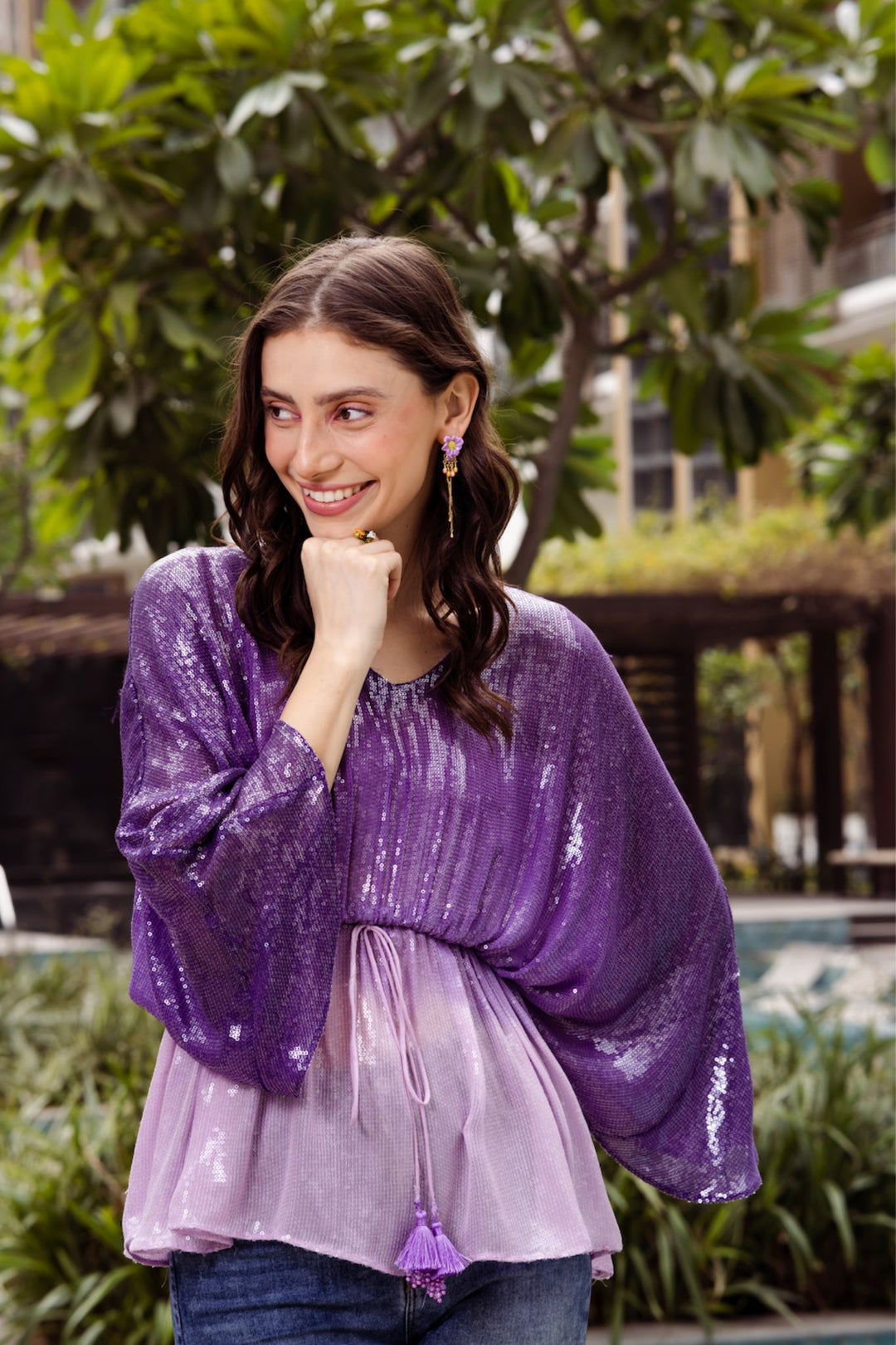 Shades Of Summer Kaftan (Violet)