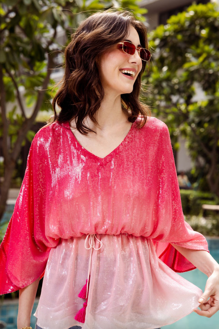 Shades Of Summer Kaftan (Pink)